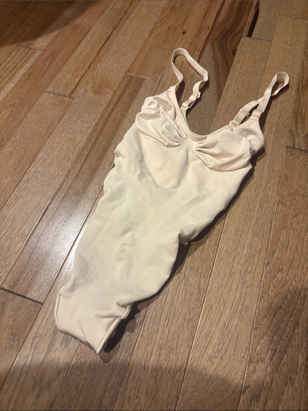 SKIMS Cream One-Piece Bodysuit with Adjustable Straps- brand-new, never-worn